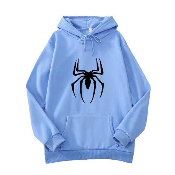 Spider Print Hoodie Streetwear