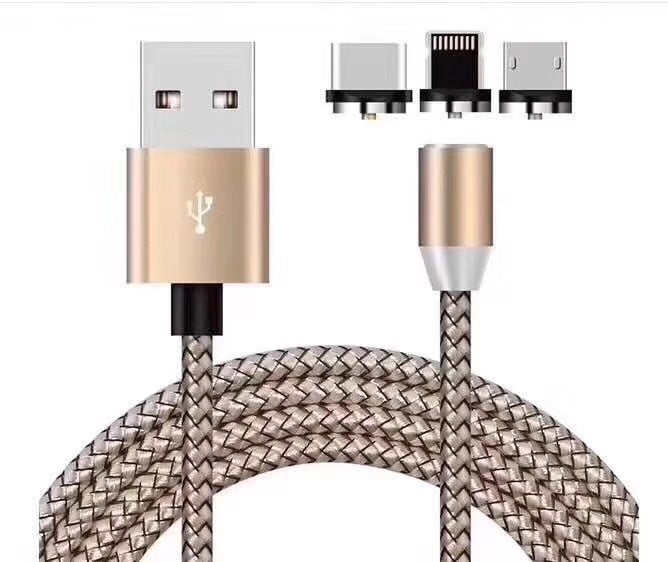 Android/ Iphone Type c Three-in-One Magnetic Suction Head Charging Cable