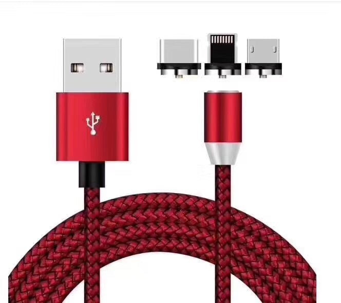 Android/ Iphone Type c Three-in-One Magnetic Suction Head Charging Cable