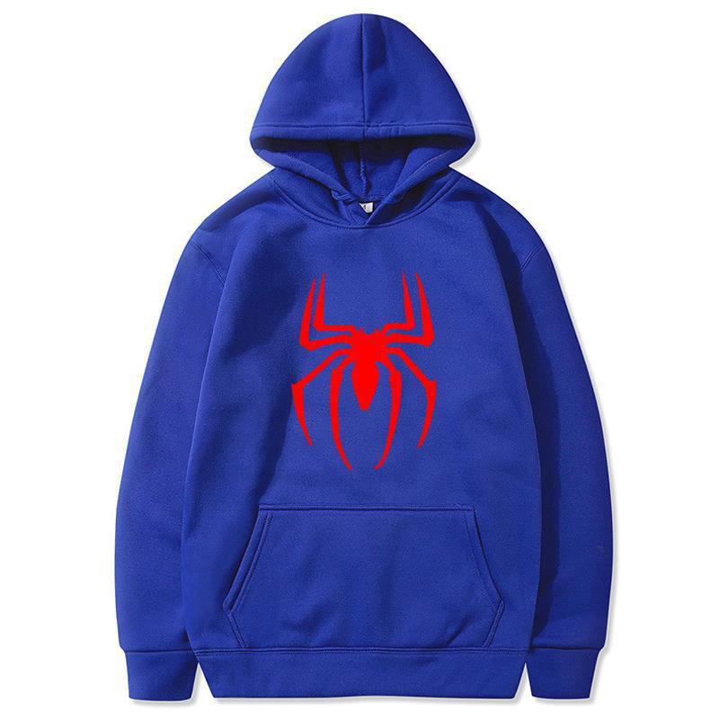 Spider Print Hoodie Streetwear