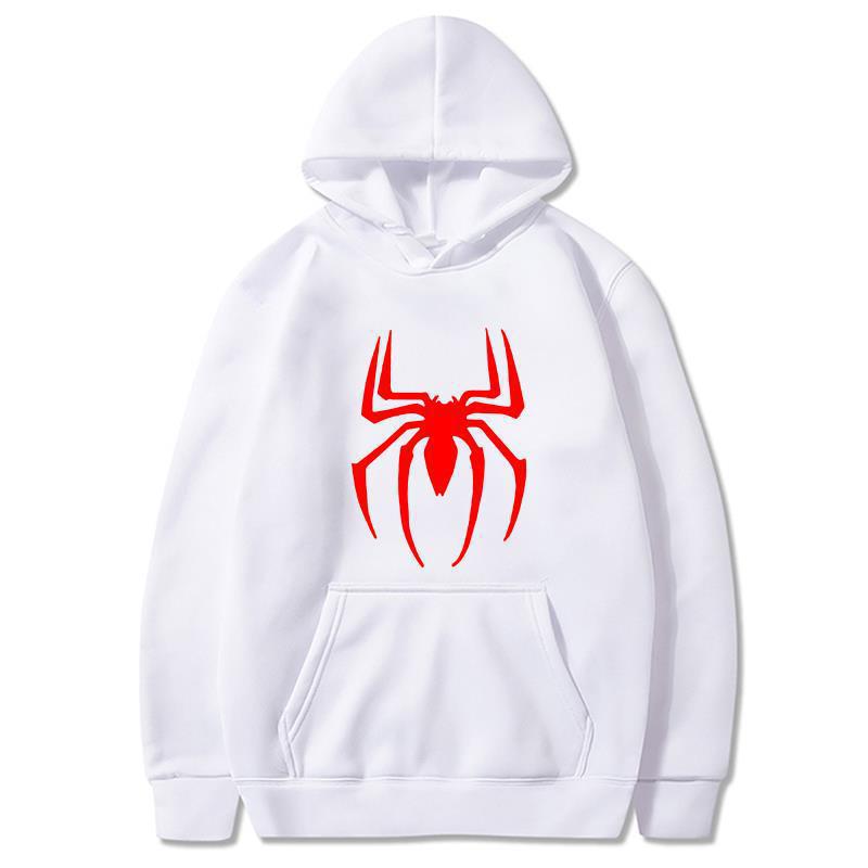 Spider Print Hoodie Streetwear