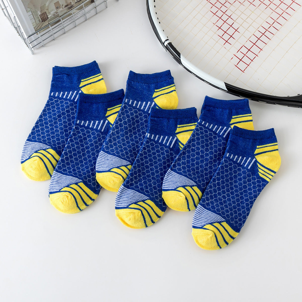 Cross-border Foreign Trade Sports Stockings Men's Socks Summer Running Breathable Outdoor Boat Socks Color Matching Short Socks Socks Wholesale Generation