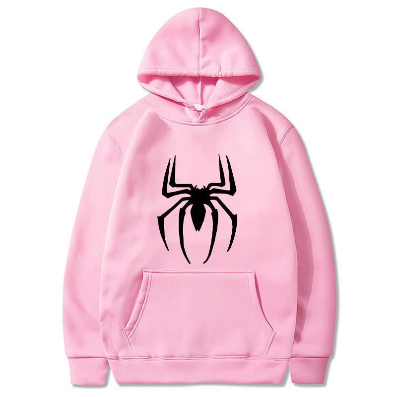 Spider Print Hoodie Streetwear