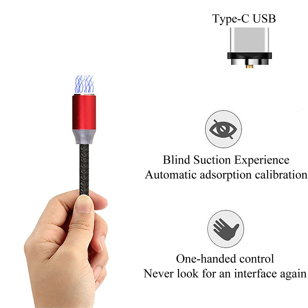 Android/ Iphone Type c Three-in-One Magnetic Suction Head Charging Cable