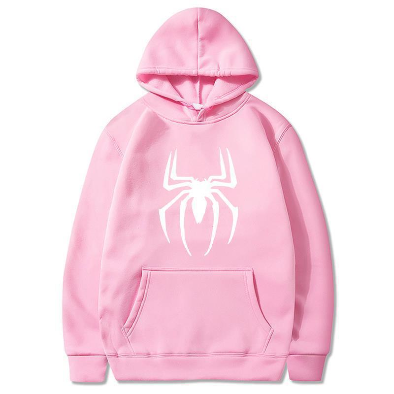 Spider Print Hoodie Streetwear