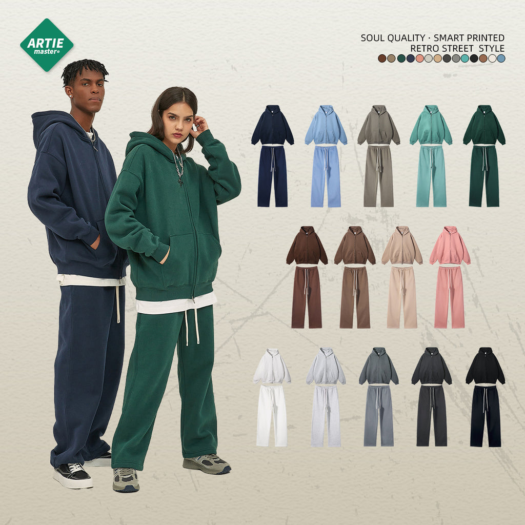 Zippered men's hoodie