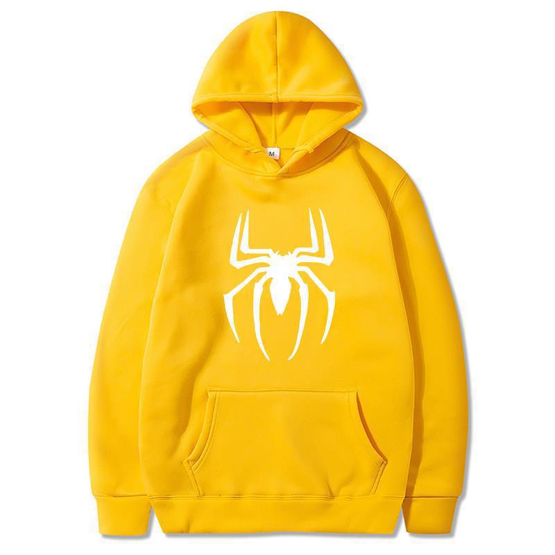 Spider Print Hoodie Streetwear