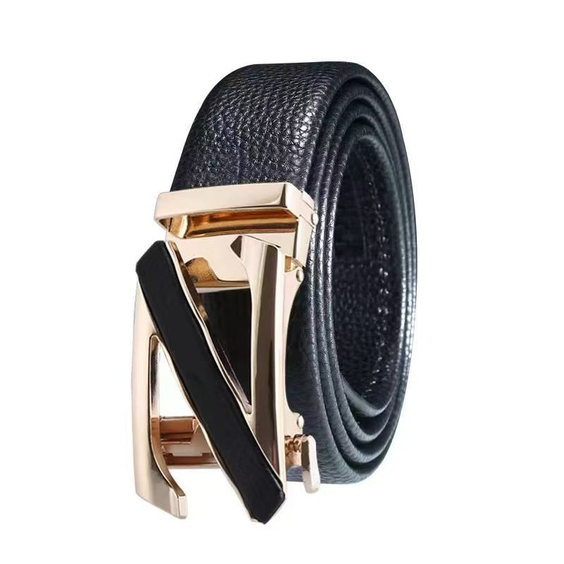 Mens Automatic Buckle Imitation Leather Belt