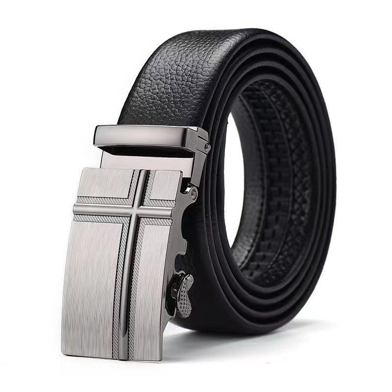 Mens Automatic Buckle Imitation Leather Belt