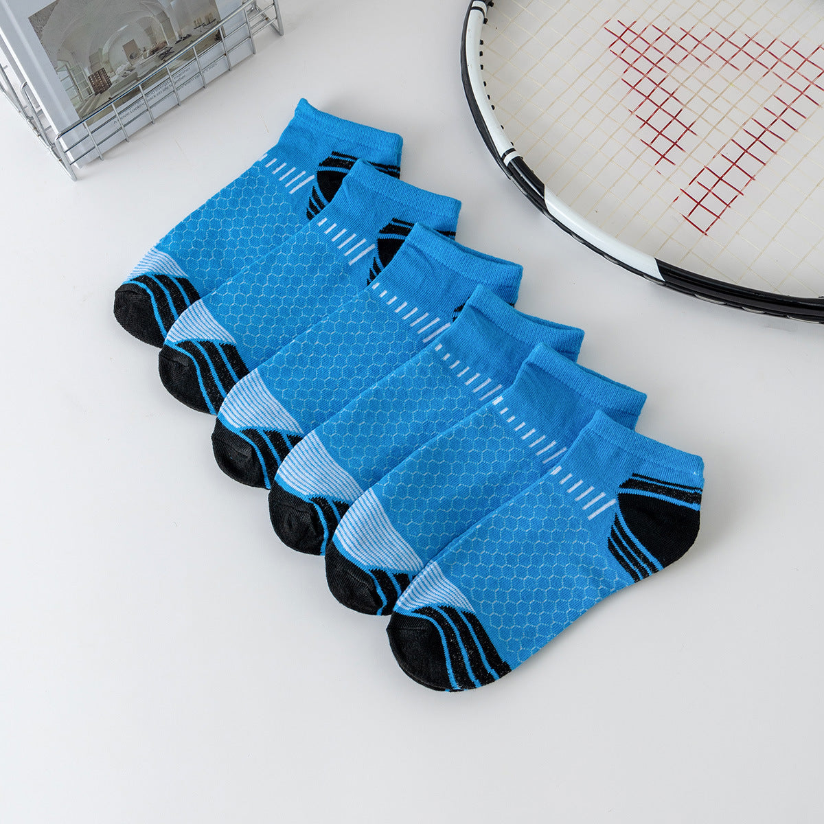 Cross-border Foreign Trade Sports Stockings Men's Socks Summer Running Breathable Outdoor Boat Socks Color Matching Short Socks Socks Wholesale Generation