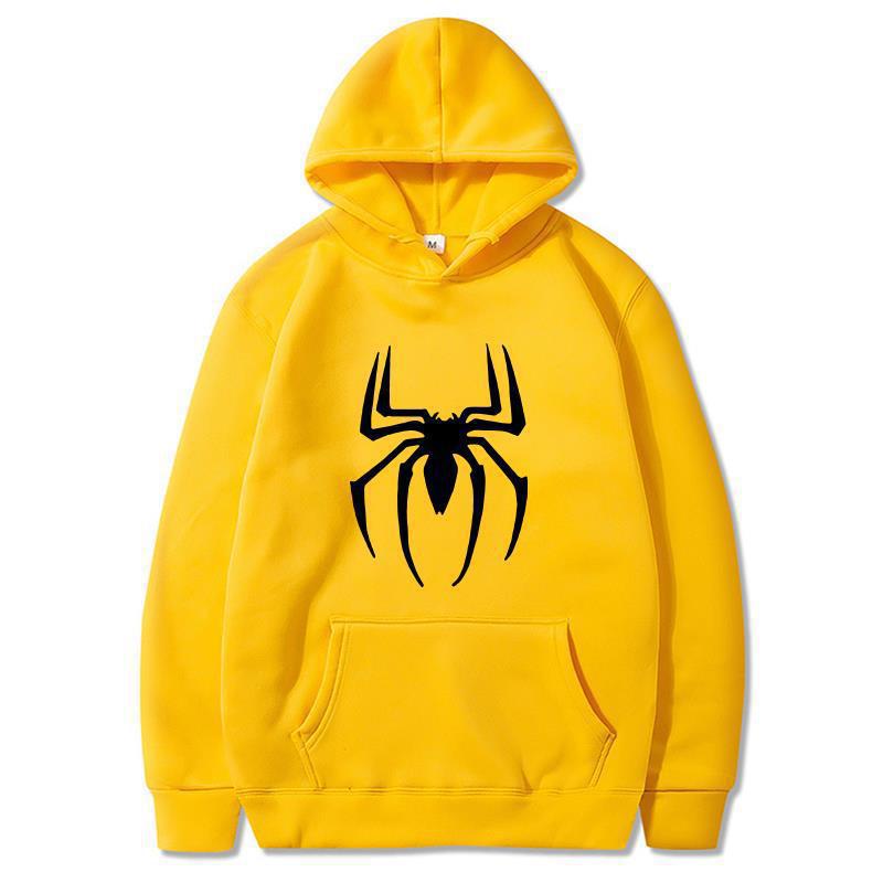 Spider Print Hoodie Streetwear