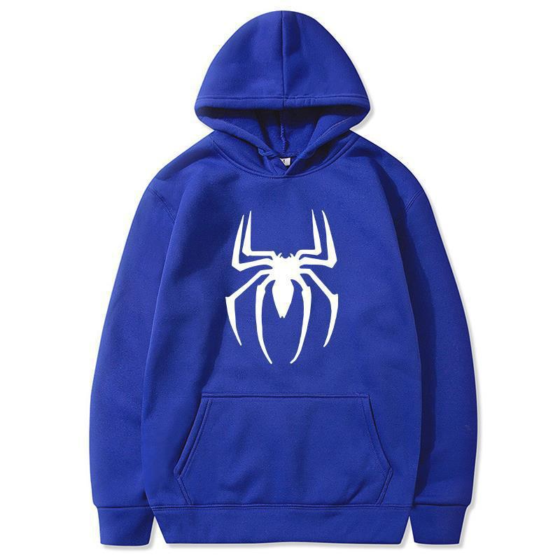 Spider Print Hoodie Streetwear