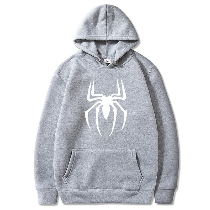 Spider Print Hoodie Streetwear