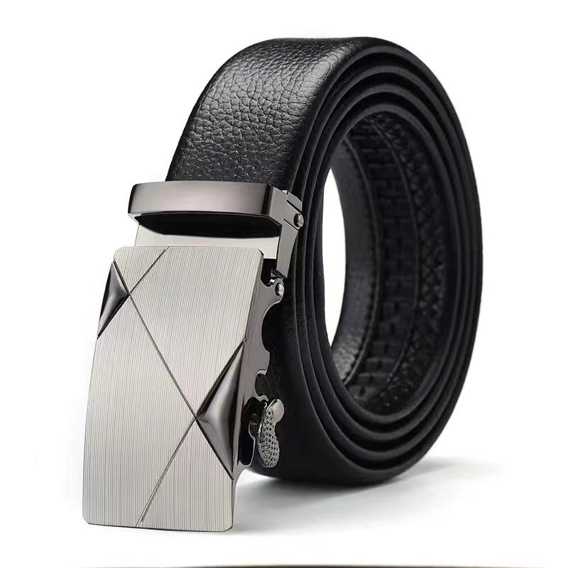 Mens Automatic Buckle Imitation Leather Belt