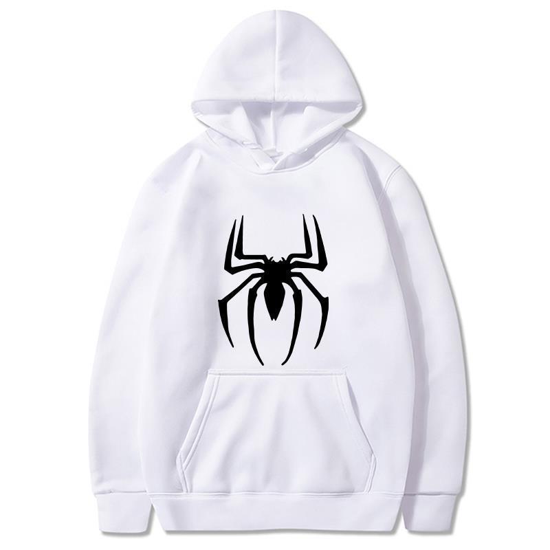 Spider Print Hoodie Streetwear