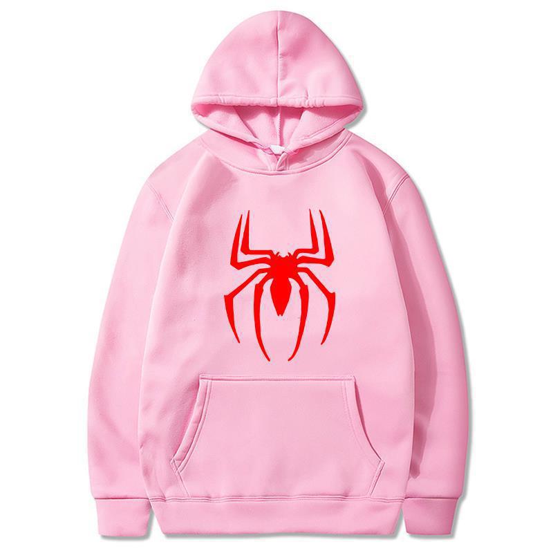 Spider Print Hoodie Streetwear