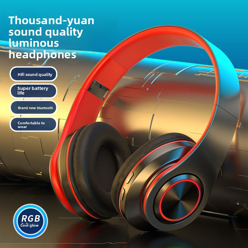 LED Bluetooth Headphones with Deep Bass