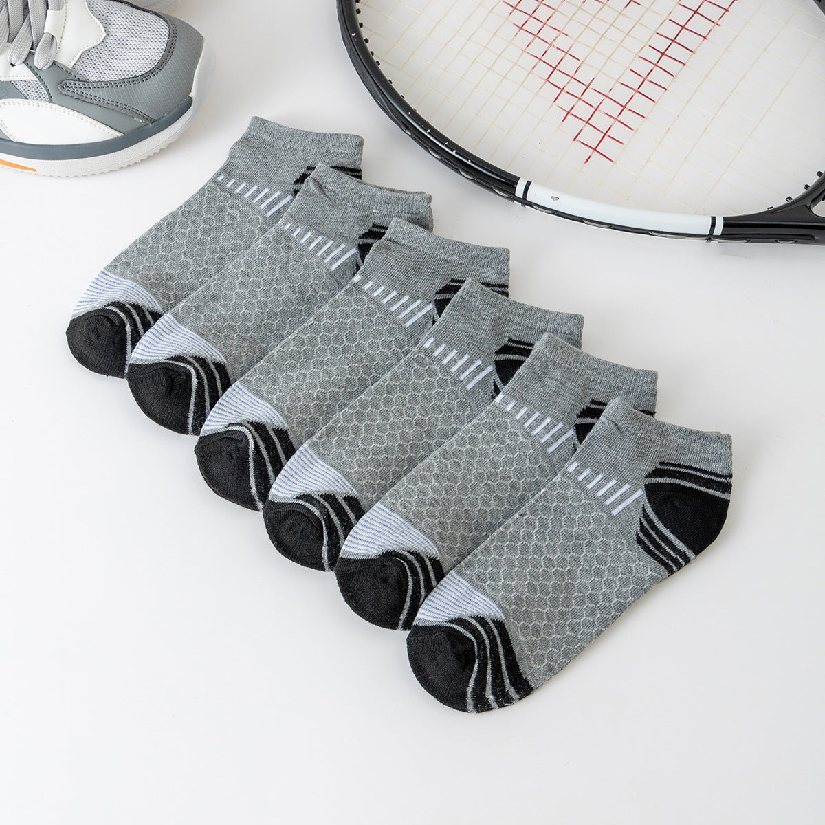 Cross-border Foreign Trade Sports Stockings Men's Socks Summer Running Breathable Outdoor Boat Socks Color Matching Short Socks Socks Wholesale Generation