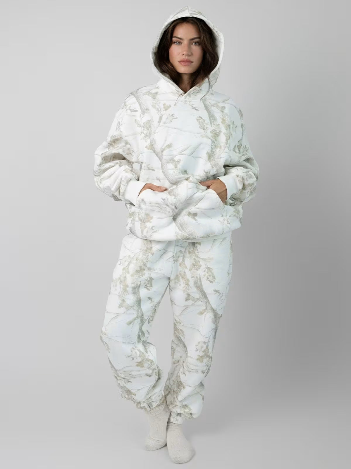 3D Digital Print Fleece Hoodie & Pants Set