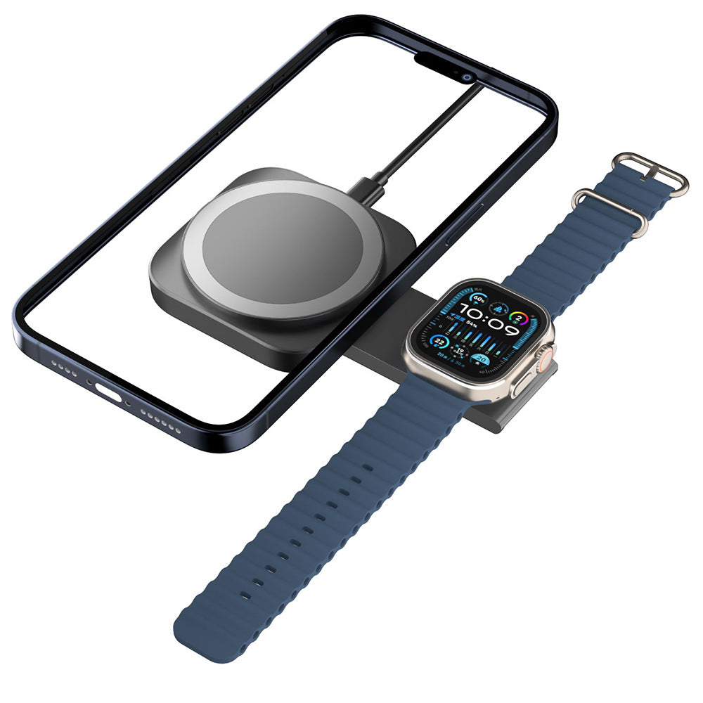 Foldable Magnetic Three-in-One Wireless Charger